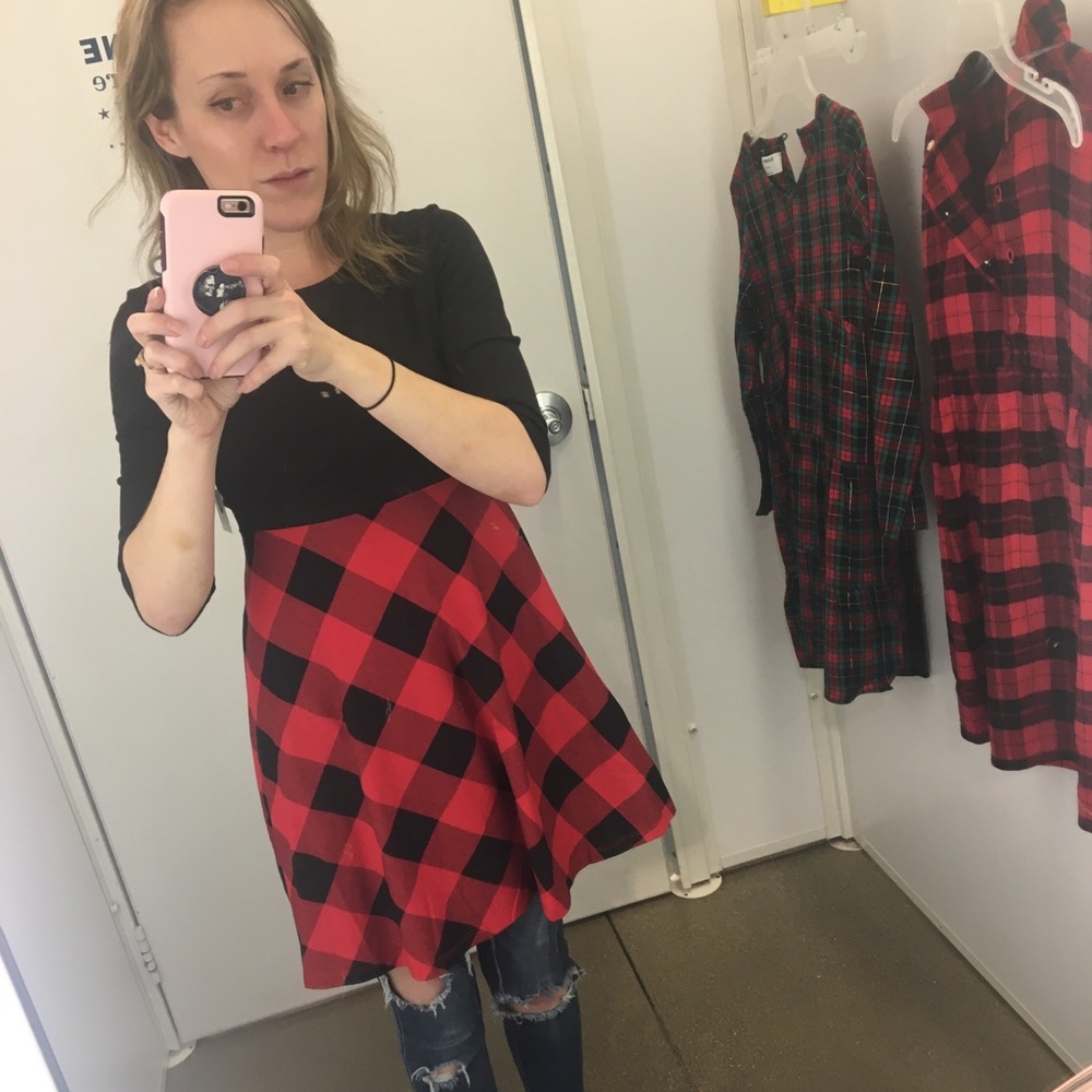 Buffalo Plaid Skater Dress